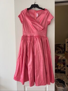 Pinup Couture Pink Fit & Flare V-Neck Dress